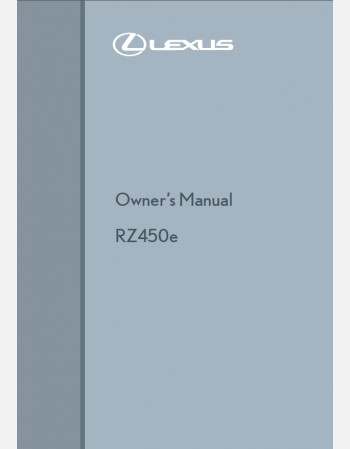 lexus rz 450e 2024-2025 owners manual